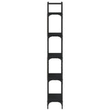 Bookshelf 5-Tier Black 60.5x24x166.5 cm Engineered Wood
