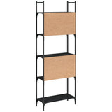 Bookshelf 5-Tier Black 60.5x24x166.5 cm Engineered Wood - Close-Up Angle