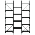 Bookshelf Black 127.5x28.5x172.5 cm Engineered Wood