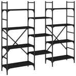 Bookshelf Black 160x28.5x136.5 cm Engineered Wood