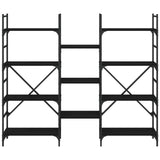 Bookshelf Black 160x28.5x136.5 cm Engineered Wood