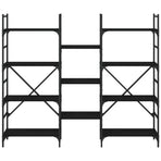 Bookshelf Black 160x28.5x136.5 cm Engineered Wood