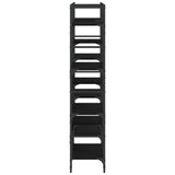 Bookshelf Black 160x28.5x136.5 cm Engineered Wood - Rear View