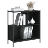Bookcase Black 72x28x77.5 cm Engineered Wood - Top-Down View