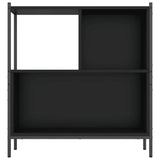 Bookcase Black 72x28x77.5 cm Engineered Wood - 45-Degree Angle