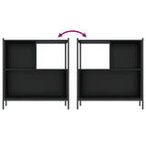 Bookcase Black 72x28x77.5 cm Engineered Wood