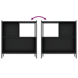 Bookcase Black 72x28x77.5 cm Engineered Wood - Low Angle