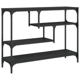 Console Table Black 100x30x75 cm Engineered Wood - Front View