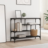 Console Table Black 100x30x75 cm Engineered Wood - Side View