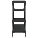 Console Table Black 100x30x75 cm Engineered Wood - Rear View