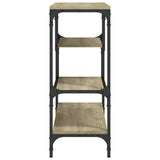 Console Table Sonoma Oak 100x30x75 cm Engineered Wood - Rear View