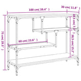 Console Table Sonoma Oak 100x30x75 cm Engineered Wood