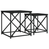 Nesting Coffee Tables 2 pcs Black Engineered Wood
