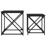 Nesting Coffee Tables 2 pcs Black Engineered Wood