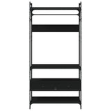 Wardrobe with Drawers Black 89x39x184.5 cm Engineered Wood - Rear View