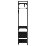 Wardrobe with Drawers Black 89x39x184.5 cm Engineered Wood - Close-Up Angle