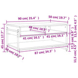 Coffee Table Black 90x50x45 cm Engineered Wood