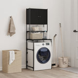 Washing Machine Cabinet Black 68x48.5x194 cm Engineered Wood