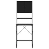 Washing Machine Cabinet Black 68x48.5x194 cm Engineered Wood