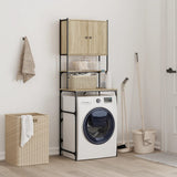 Washing Machine Cabinet Sonoma Oak 68x48.5x194 cm Engineered Wood - Side View