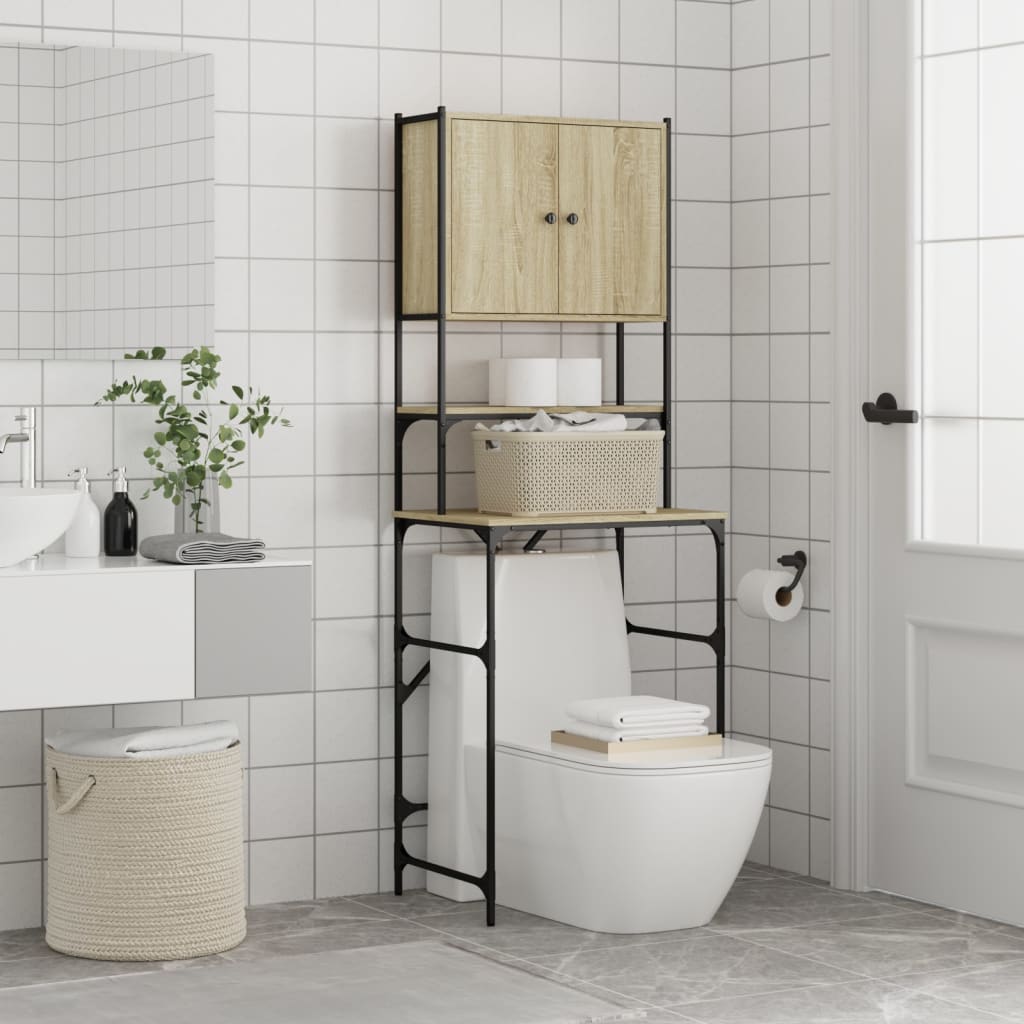 Washing Machine Cabinet Sonoma Oak 68x48.5x194 cm Engineered Wood