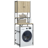 Washing Machine Cabinet Sonoma Oak 68x48.5x194 cm Engineered Wood - 45-Degree Angle