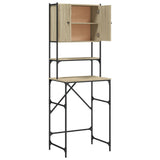 Washing Machine Cabinet Sonoma Oak 68x48.5x194 cm Engineered Wood - Close-Up Angle