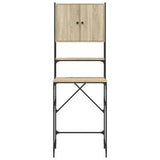 Washing Machine Cabinet Sonoma Oak 68x48.5x194 cm Engineered Wood - Low Angle