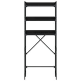 Washing Machine Shelf Black 67x25x163 cm Engineered Wood