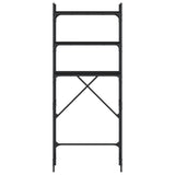 Washing Machine Shelf Black 67x25x163 cm Engineered Wood