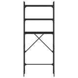 Washing Machine Shelf Black 67x25x163 cm Engineered Wood - Rear View