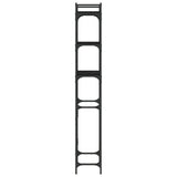 Washing Machine Shelf Black 67x25x163 cm Engineered Wood