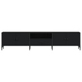 TV Cabinet with Drawer Black 200x25x44 cm Engineered Wood