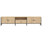 TV Cabinet with Drawer Sonoma Oak 200x25x44 cm Engineered Wood