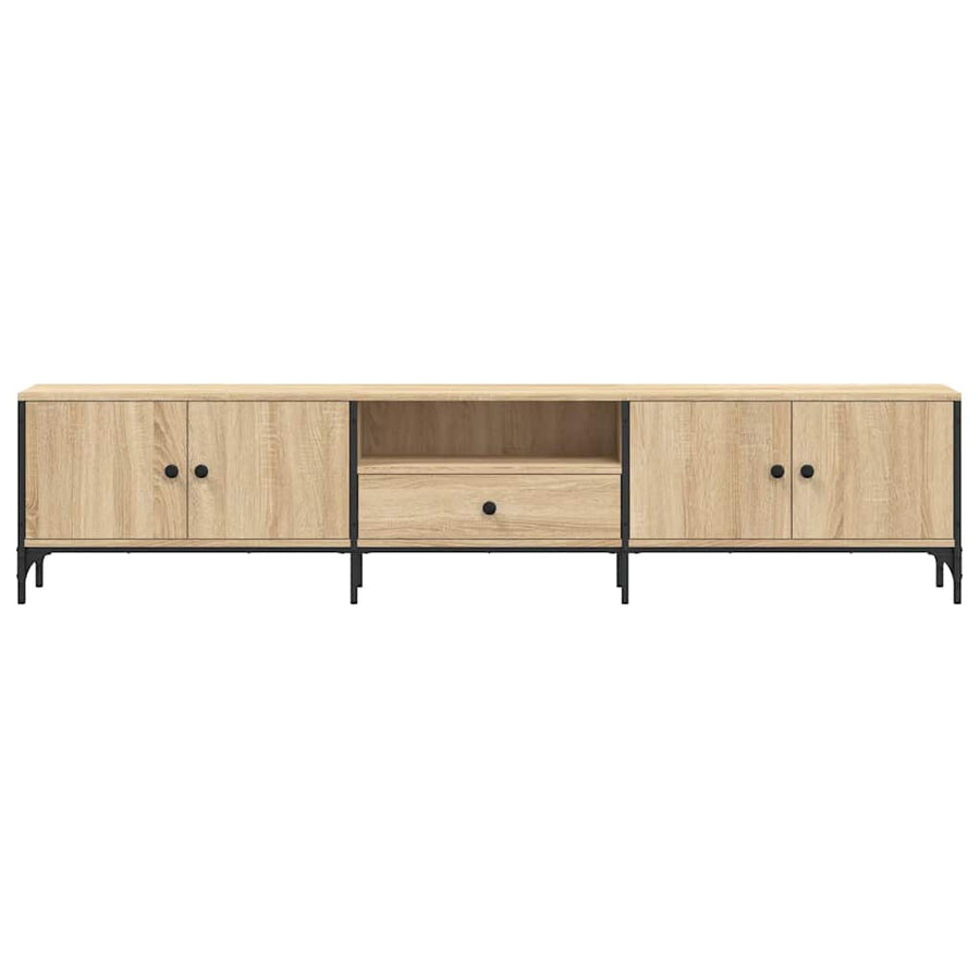 TV Cabinet with Drawer Sonoma Oak 200x25x44 cm Engineered Wood