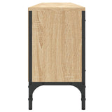 TV Cabinet with Drawer Sonoma Oak 200x25x44 cm Engineered Wood - Close-Up Angle