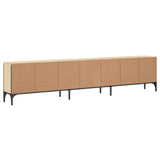 TV Cabinet with Drawer Sonoma Oak 200x25x44 cm Engineered Wood - Low Angle