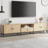 TV Cabinet with Drawer Sonoma Oak 200x25x44 cm Engineered Wood