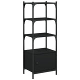 Bookcase 3-Tier Black 41x30x109.5 cm Engineered Wood - Front View