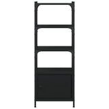 Bookcase 3-Tier Black 41x30x109.5 cm Engineered Wood