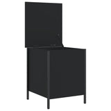 Storage Bench Black 40x42.5x50 cm Engineered Wood - Rear View
