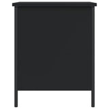 Storage Bench Black 40x42.5x50 cm Engineered Wood - Close-Up Angle