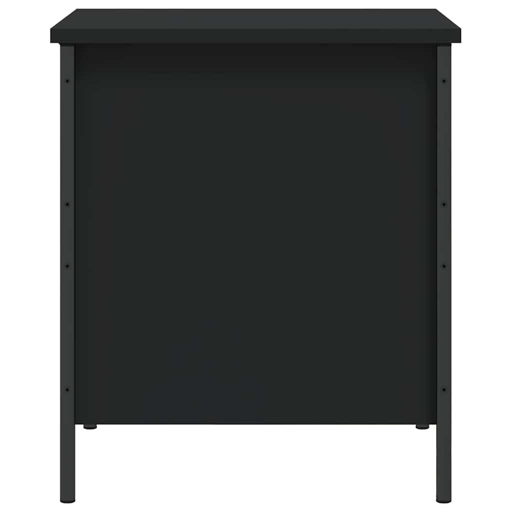 Storage Bench Black 40x42.5x50 cm Engineered Wood