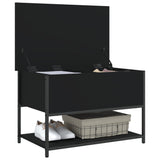 Storage Bench Black 70x42.5x47 cm Engineered Wood - 45-Degree Angle