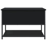 Storage Bench Black 70x42.5x47 cm Engineered Wood