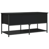 Storage Bench Black 100x42.5x47 cm Engineered Wood - Front View
