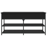Shoe Bench Black 100x42.5x50 cm Engineered Wood - Close-Up Angle