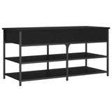 Shoe Bench Black 100x42.5x50 cm Engineered Wood - Extra Image
