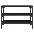 Shoe Bench Black 70x38.5x49 cm Engineered Wood