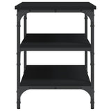 Shoe Bench Black 70x38.5x49 cm Engineered Wood - Rear View